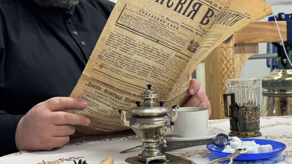 Сотрудники Центрального музея российского казачества на чаепитии