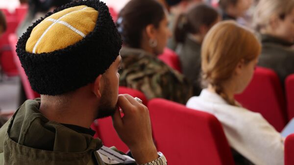 Казак во время обучающего семинара