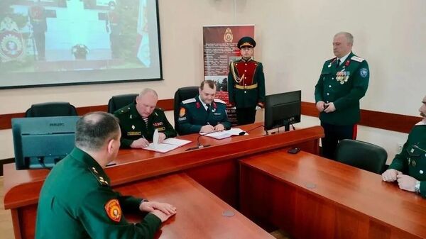 Подписание соглашения между Новосибирским военным институтом войск национальной гвардии и Новосибирским ГКО 