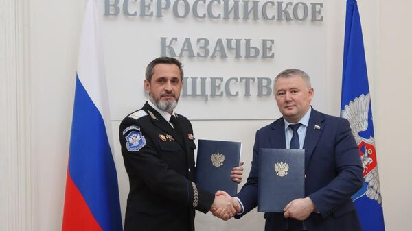 Подписание соглашения между Всероссийским казачьим обществом и Спортивной федерацией армейского рукопашного боя России