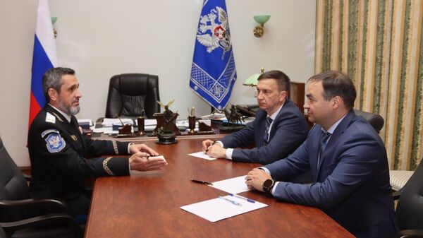 Встреча атамана ВсКО Виталия Кузнецова и первого заместителя губернатора Херсонской области Павла Шувалкина