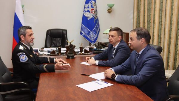 Встреча атамана ВсКО Виталия Кузнецова и первого заместителя губернатора Херсонской области Павла Шувалкина