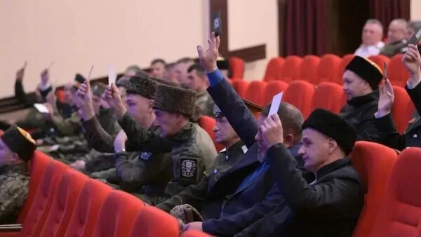 Участники Большого круга Окружного казачьего общества Хабаровского края