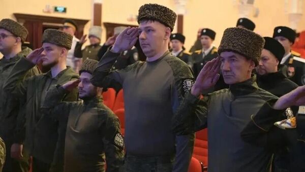 Участники Большого круга Окружного казачьего общества Хабаровского края