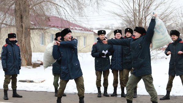 Ученики Горожанского казачьего кадетского корпуса 