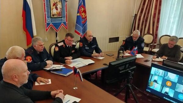 Участники служебного совещания в управленческого аппарата и атаманов ОКО ВКО ЦКВ 