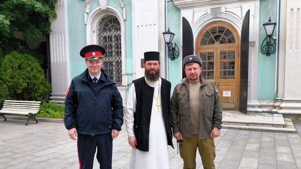 Рабочая встреча ответственного секретаря Синодального комитета по взаимодействию с казачеством с атаманом МОКО ВКО ЦКВ