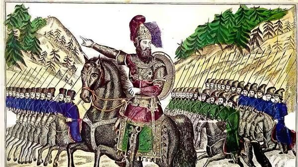 Лубок. Ермак Тимофеевич покоритель Сибири