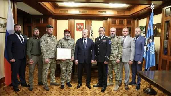 Встреча полпреда Президента РФ в СКФО с бойцами казачьей разведывательной бригады Терек