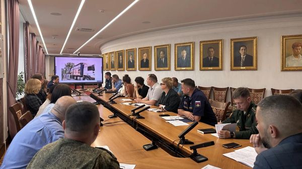 Участники заседания рабочей группы по делам казачества в Ленинградской области
