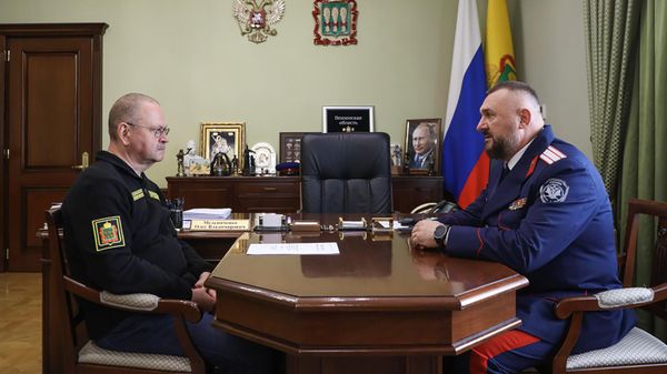 Встреча губернатора Пензенской области с атаманом Волжского казачьего войска