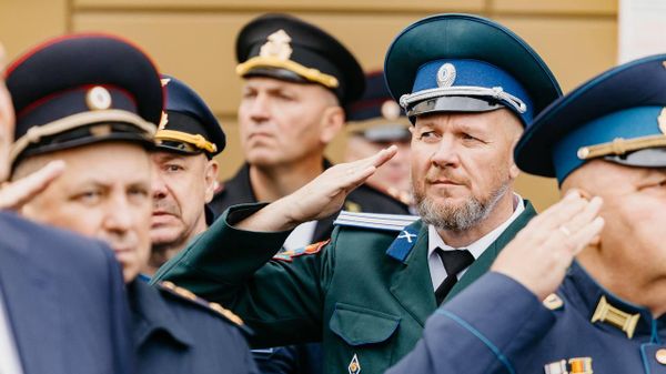 Атаман ОВКО на открытии Челябинского высшего танкового командного училища