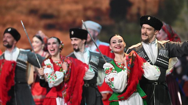 Выступление кубанского казачьего хора