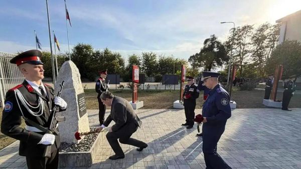 Открытие стелы в честь погибших на СВО казаков