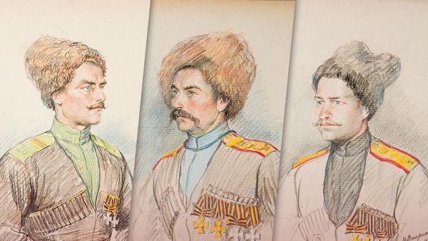 Портреты кубанских казаков-пластунов